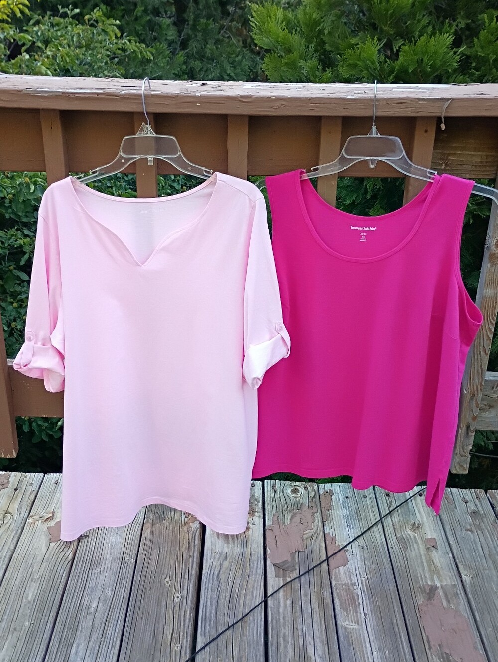 Woman Within Pink & Hot Pink Women Tops sz 1X 22/24